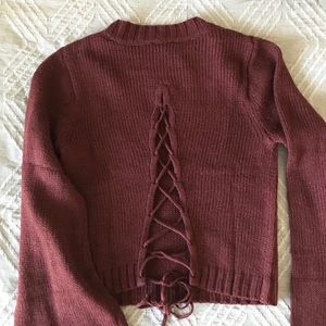 Tobi knit sweater cropped